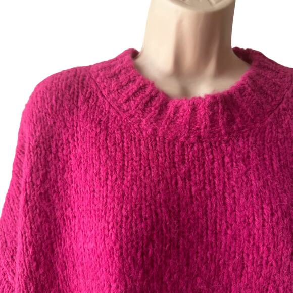 Isabel Marant Étoile Pink Alpaca Wool Blend Oversized Sweater, Size S/ 36 - Picture 9 of 15